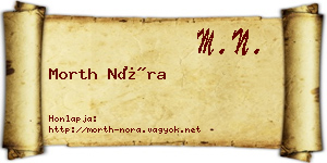 Morth Nóra névjegykártya